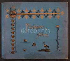 Postkarten-Album. Szecessziós képeslap album 160 férőhellyel, kisebb szakadásokkal / Art Nouveau postcard album for 160 postcards with some minor tears