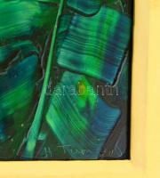 Tumlan jelzéssel: Virágszirmok. Vegyes technika, plexi, keretben, 33×22 cm