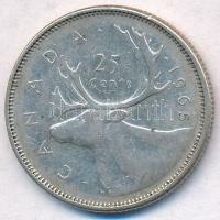 Kanada 1965. 25c Ag "II. Erzsébet" T:2 
Canada 1965. 25 Cents Ag "Elizabeth II"...