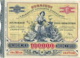 1898. "Budapesti Újságírók Egyesülete" sorsjegy T:I