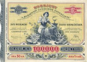 1898. "Budapesti Újságírók Egyesülete" sorsjegy T:I