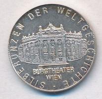 Ausztria 1993. "Mária Terézia / Burgtheater" Ag emlékérem tanúsítvánnyal (3,13g/0.999/21mm...