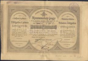 1904. "Magyar Jelzálog-Hitelbank" nyereményjegye