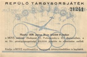 1938. "MOVE" repülő tárgysorsjáték (2x) egymásutáni sorszámmal!