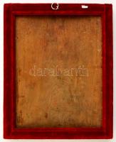 cca 1860 Jelzés nélkül: Keresztet cipelő Krisztus. Olaj, fa tábla, apró festék lepattanásokkal,  22,...