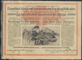 1904. "Erzsébet királyné Sanatorium" sorsjegykölcsön 5K-ról