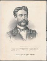 cca 1867 Marastoni József: Rudolph von Vivenot klimatológiaprofesszor portréja, litográfia, papír, 27×21 cm