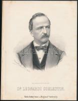 cca 1867 Marastoni József: Leonardi Coelestin osztrák politikus portréja, litográfia, papír, 27×21 cm