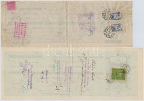 1931-1949. 4db váltó, bélyegekkel, felülbélyegzésekkel, ebből 2db kitöltetlen T:II-,III