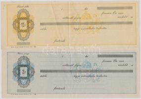 1931-1949. 4db váltó, bélyegekkel, felülbélyegzésekkel, ebből 2db kitöltetlen T:II-,III