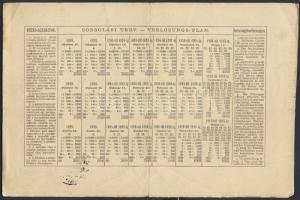 1888. "Magyarországi Jószív Egyesület" sorsjegye 2Ft-ról két klf színben, az egyik bélyegz...