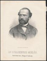 cca 1867 Marastoni József: Mikołaj Zyblikiewicz lengyel politikus portréja, litográfia, papír, 27×21 cm