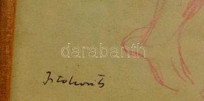 Istokovits jelzéssel: Női akt  vázlatok. Ceruza,papír, üvegezett keretben, 20×29 cm