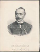 cca 1867 Marastoni József: Búzay Károly orvos, székesfővárosi tanácsnok portréja, litográfia, papír, 27×21 cm