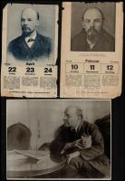 Lenin élete és utóélete, orosz sajtófotók és újságkivágások, 28 db, 22x18 cm