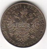 Österreich, 1854A, 20 Kreuzer, Silber, J.294, Erh.:vz/st mit winzige RF , kiváló/verdefényes apró peremhibával