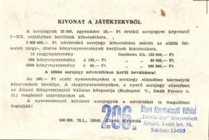 1970. "Állami Könyvterjesztő Vállalat" XXX.Könyvsorsjátéka