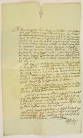1836 Kiskunszabadszállás város szerződése jakabszállási kocsma bérléséről . A városi elöljárók aláírásával és a város címeres pecsétjével