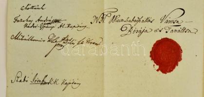 1836 Kiskunszabadszállás város szerződése jakabszállási kocsma bérléséről . A városi elöljárók aláír...