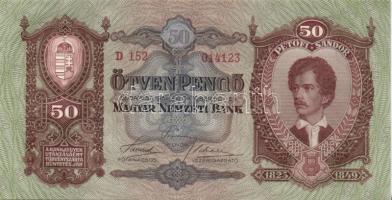 1932. 50P (6x) benne közeli ugrású sorszámok T:I