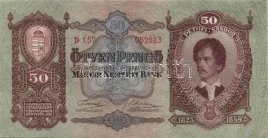 1932. 50P (6x) benne közeli ugrású sorszámok T:I