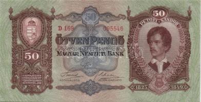 1932. 50P (6x) benne közeli ugrású sorszámok T:I