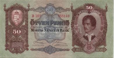 1932. 50P (6x) benne közeli ugrású sorszámok T:I