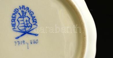 Herendi Viktória mintás porcelán tálka, kézzel festett, jelzett, hibátlan, d: 8 cm