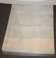 20db berakólap gyűrűs berakóhoz, cca A4-es méretű, víztiszta, benne 10db 4-es osztású és 10db 3-as osztású