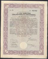 Kis hagyaték tétel 1936. Takarékbetétköny +  + 1942. Államadóssági kötvény 50P + 100P-ről, szelvénye...