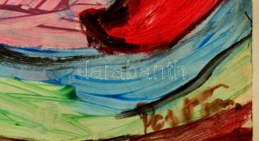 PcsVm jelzéssel: Arc. Vegyes technika, papír, 29×21 cm