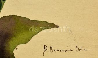 Benczúr jelzéssel: Paprikavirág. Akvarell, papír, 30×23 cm