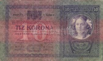 1904. 10K "Bács-Bodrog Ó-Becse..." körbélyegzővel T:III/IV+