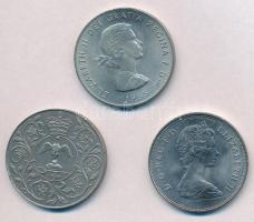 Nagy-Britannia 1965. Crown Cu-Ni "Churchill" + 1977. 25p Cu-Ni "II. Erzsébet / Uralko...