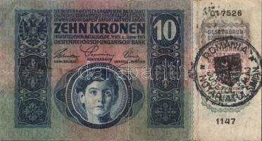 1915. 10K hamis körbélyegzőkkel T:III