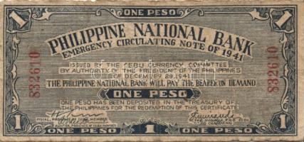 Fülöp szigetek/japán megszállás/gerilla kiadások 1941-44. 1P (2 klf), 10P, 20P T:II,II/III