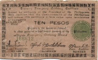 Fülöp szigetek/japán megszállás/gerilla kiadások 1941-44. 1P (2 klf), 10P, 20P T:II,II/III