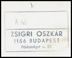 cca 1973 Zsigri Oszkár (1933-?) budapesti fotóművész hagyatékából 3 db vintage fotó, egy pecséttel j...