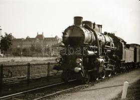 cca 1942 Régi mozdonyok, 4 db szabadon felhasználható vintage negatív, 24x36 mm