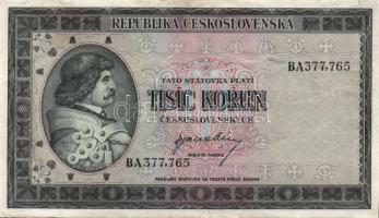 Csehszlovákia 1945. 1000K T:II