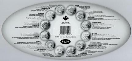 Kanada 2000. 25c Ni (12xklf) karton díszcsomagolásban T:1,1- 
Canada 2000. 25 Cents Ni (12xdiff) in...