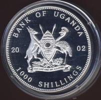 Uganda 2002. 1000Sh Ag multicolor "Tengeri élővilág - teknős" T:PP