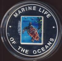 Uganda 2002. 1000Sh Ag multicolor "Tengeri élővilág - teknős" T:PP