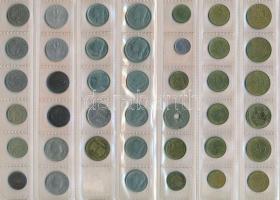 ~115db-os vegyes érme tétel berakólapokon, közte Svédország, Kuvait, Belgium, Franciaország, Kínai N...