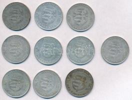 1947. 5Ft Ag "Kossuth" (10x) T:2,2-,3 patina