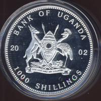 Uganda 2002. 1000Sh Ag multicolor "Tengeri élővilág - zászlóshal" T:PP