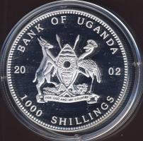 Uganda 2002. 1000Sh Ag multicolor "Tengeri élővilág - csikóhal" T:PP