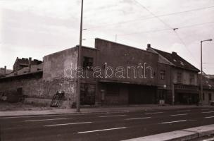 1984. október 2. Budapest, az 1-es villamos vonalán próbajárat, 32 db szabadon felhasználható vintag...