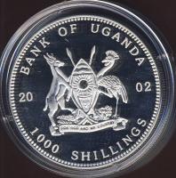 Uganda 2002. 1000Sh Ag multicolor "Tengeri élővilág - rája" T:PP