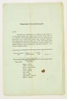 1865 M. Kir. Helytartótanács körlevele valamennyi törvényhatóságnak (Nógrád vármegye, Balassagyarmat), benne számos különféle tárgyban íródott körözvénnyel, 8 sztl. lev.